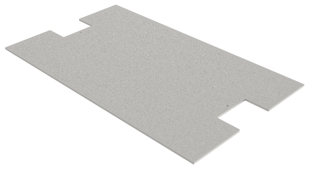 Produktbild UBK 301 322 -  Deckel flach mit 2 Ausschnitten für Bürstenauslass zu UBK 300, für alle Belagshöhen